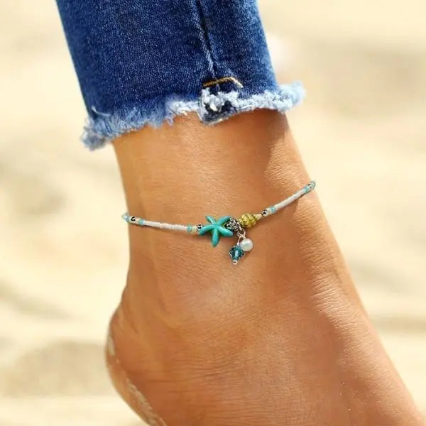 Sofia | Star & Shell Anklet