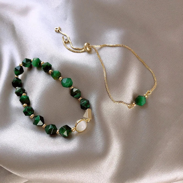 Hailey | Green Bracelet & Ring Set