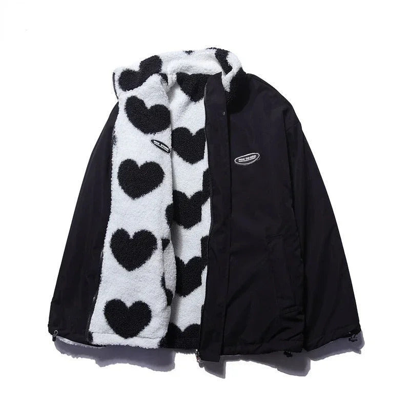 Dianne – Reversible Heart-Print Comfort Jacket