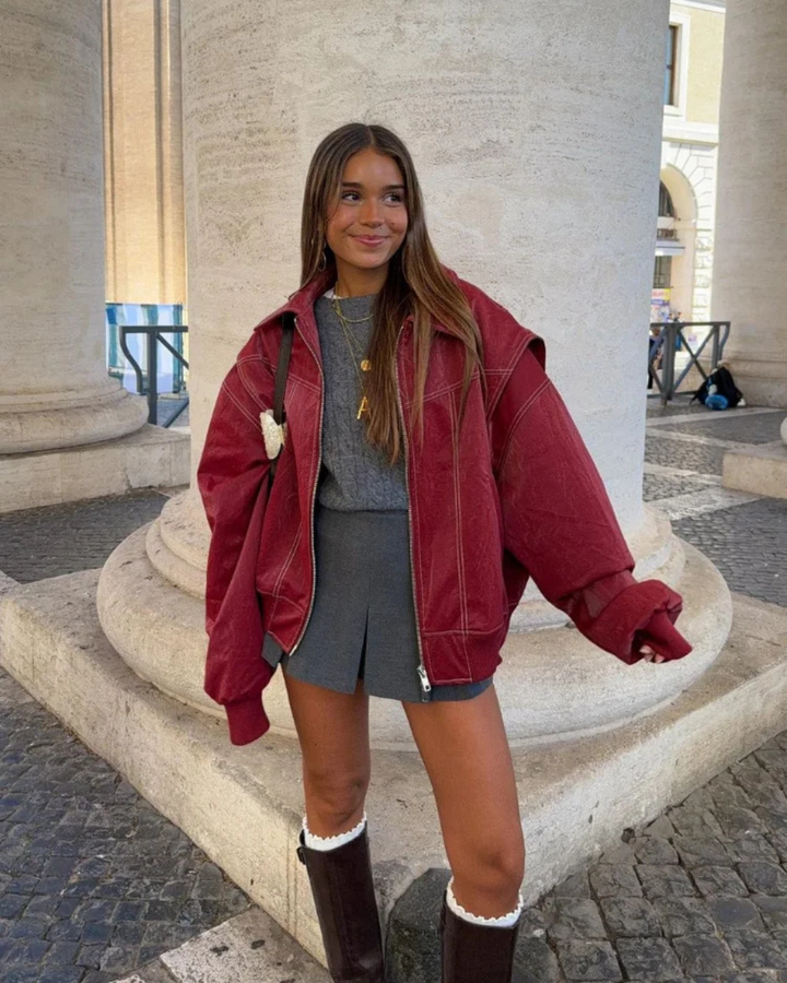 Sumaya | Bold Leather Jacket